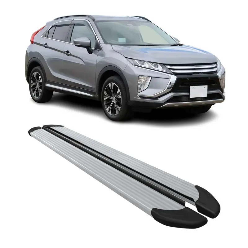 Marchepieds Latéraux pour Mitsubishi Eclipse Cross 2018-2026 Aluminium Argent 2x