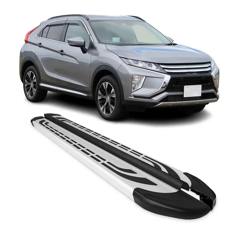 Marchepieds Latéraux pour Mitsubishi Eclipse Cross 2018-2026 Aluminium Gris 2Pcs