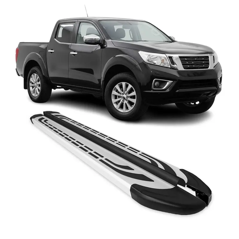 Marchepieds Latéraux pour Nissan Navara D23 Double Cab  2015-2023 Alu Gris 2Pcs