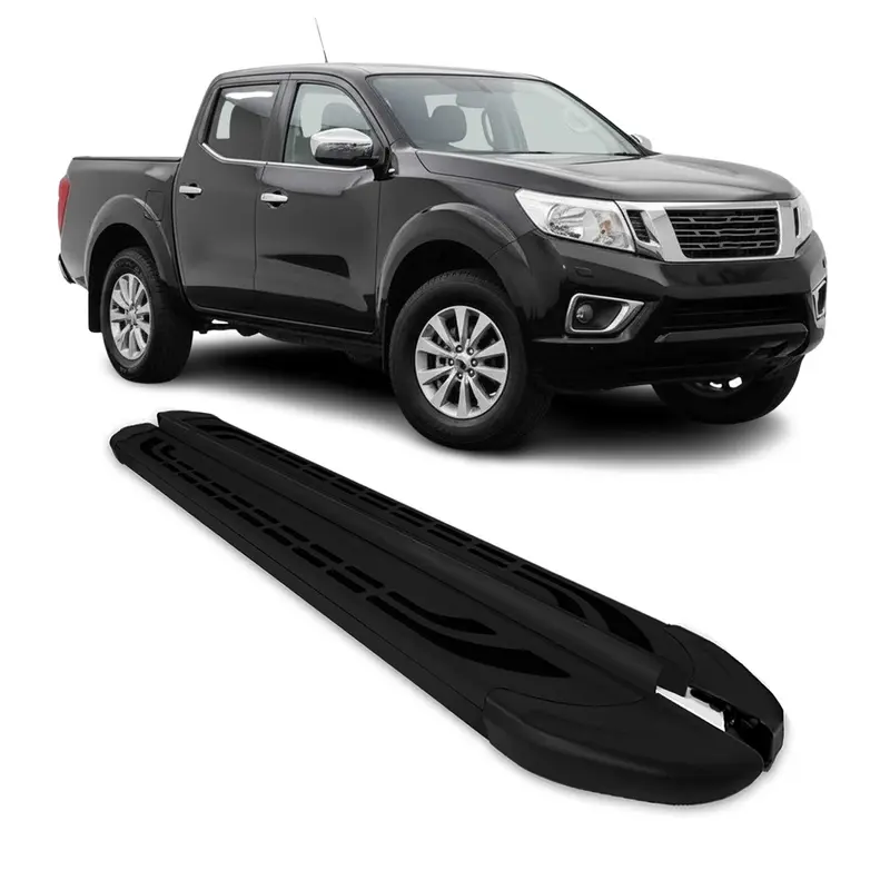 Marchepieds Latéraux pour Nissan Navara D23 Double Cab  2015-2023 Alu Noir 2Pcs