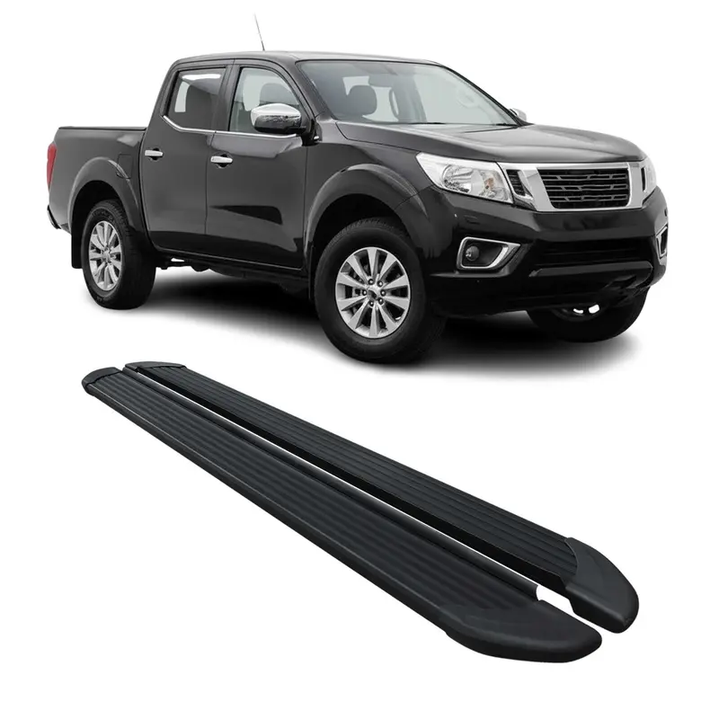 Marchepieds Latéraux pour Nissan Navara D23 Double Cab  2015-2023 Noir Alu 2Pcs
