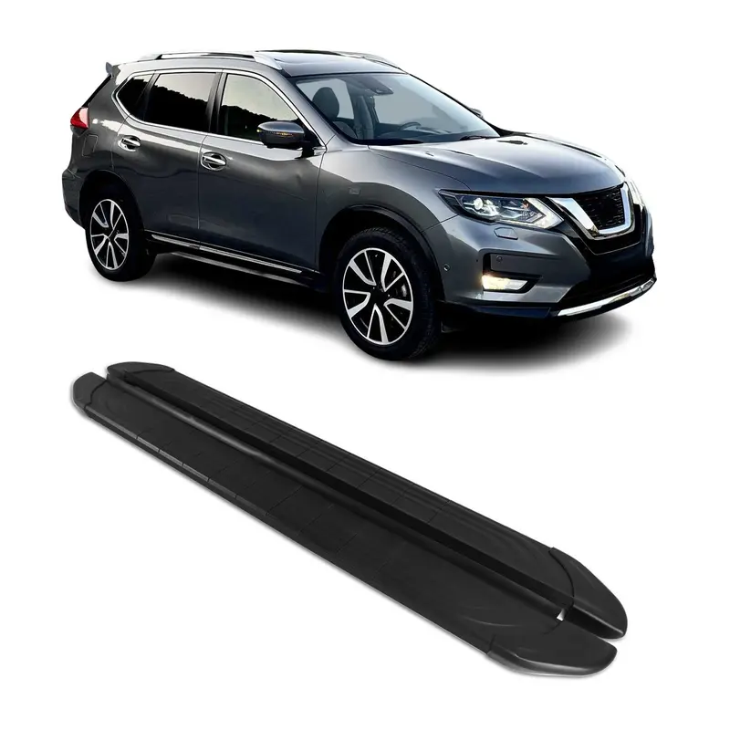 Marchepieds Latéraux pour Nissan X-Trail T32 2013-2021 2Pcs Aluminium Noir