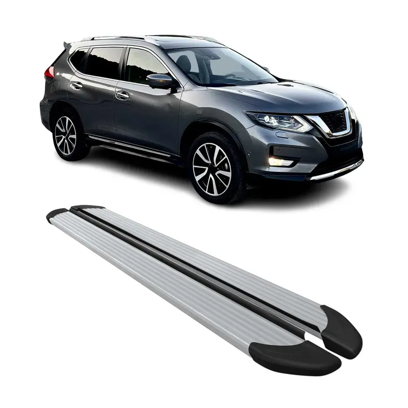 Marchepieds Latéraux pour Nissan X-Trail T32 2013-2021 Aluminium Argent 2Pcs