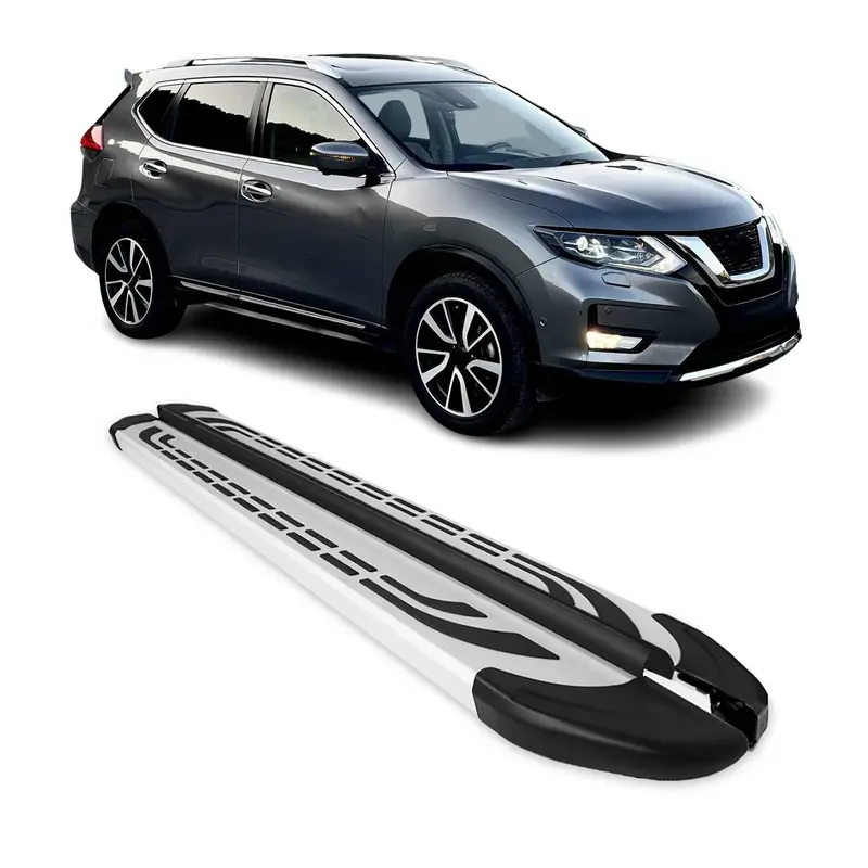 Marchepieds Latéraux pour Nissan X-Trail T32 2013-2021 Aluminium Gris 2Pcs