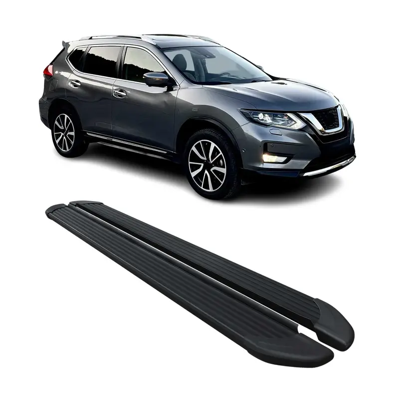 Marchepieds Latéraux pour Nissan X-Trail T32 2013-2021 Aluminium Noir 2Pcs