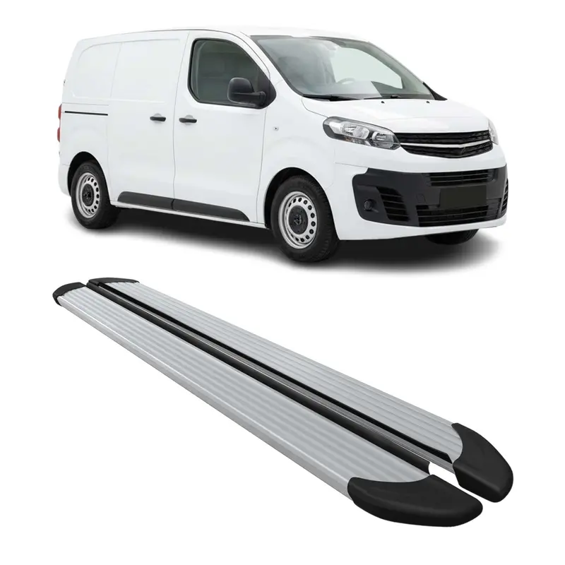 Marchepieds Latéraux pour Opel Vivaro C 2019-2026 Aluminium Argent L1 Court 2Pcs