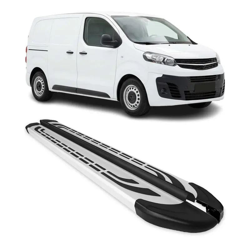 Marchepieds Latéraux pour Opel Vivaro C 2019-2026 Aluminium Gris L1 Court 2Pcs