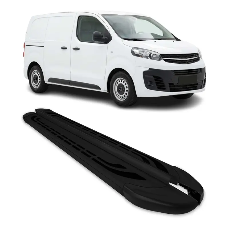 Marchepieds Latéraux pour Opel Vivaro C 2019-2026 Aluminium Noir L1 Court 2Pcs