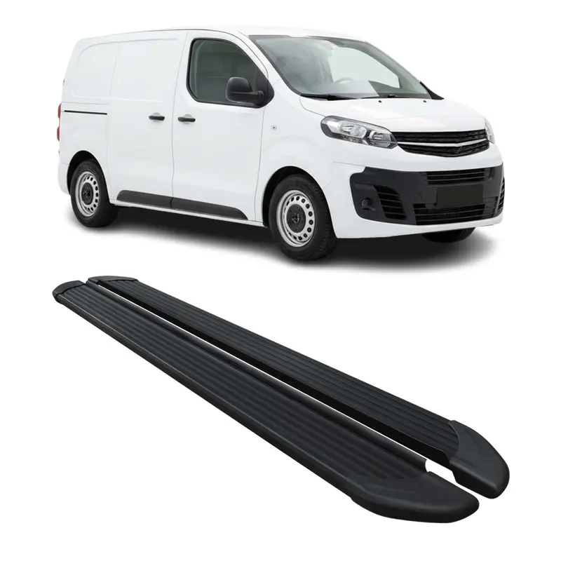 Marchepieds Latéraux pour Opel Vivaro C 2019-2026 Noir Aluminium L1 Court 2Pcs