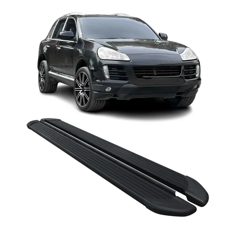 Marchepieds Latéraux pour Porsche Cayenne 2003-2010 Noir Aluminium 2Pcs