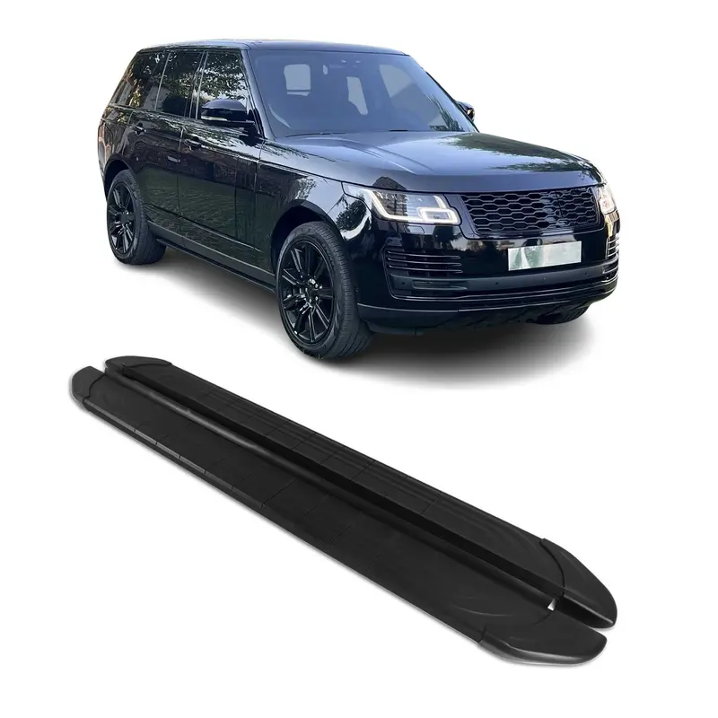 Marchepieds Latéraux pour Range Rover IV Vogue 2012-21 L1 SWB 2x Aluminium Noir