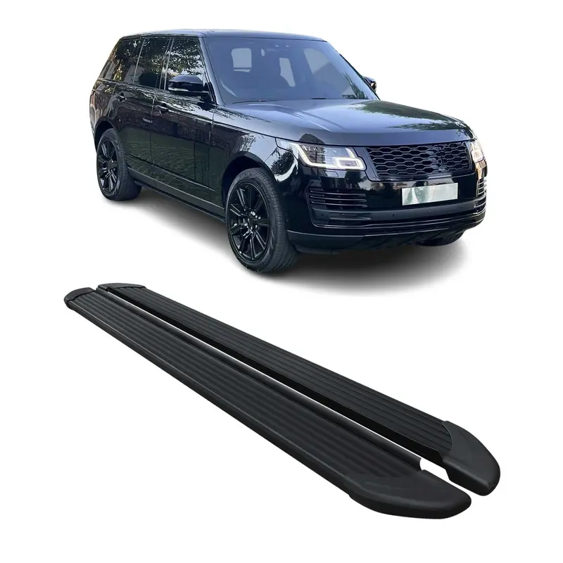 Marchepieds Latéraux pour Range Rover IV Vogue 2012-21 L1 SWB Noir Aluminium 2x
