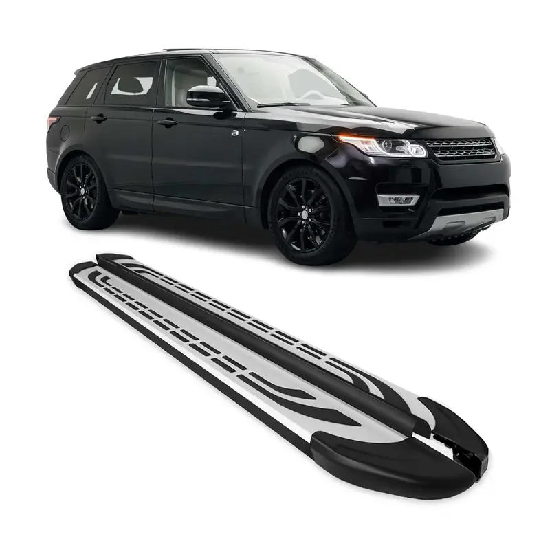Marchepieds Latéraux pour Range Rover Sport 2013-2022 Alu Noir Gris 2Pcs