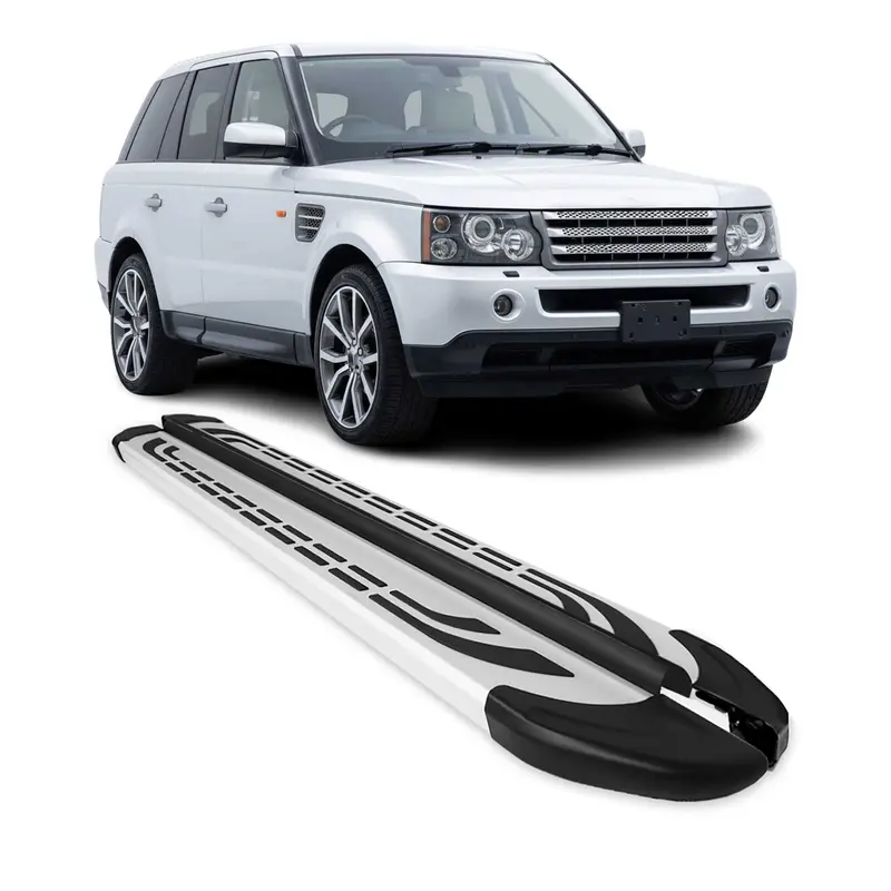 Marchepieds Latéraux pour Range Rover Sport L320 2005-2013 Aluminium Gris 2Pcs
