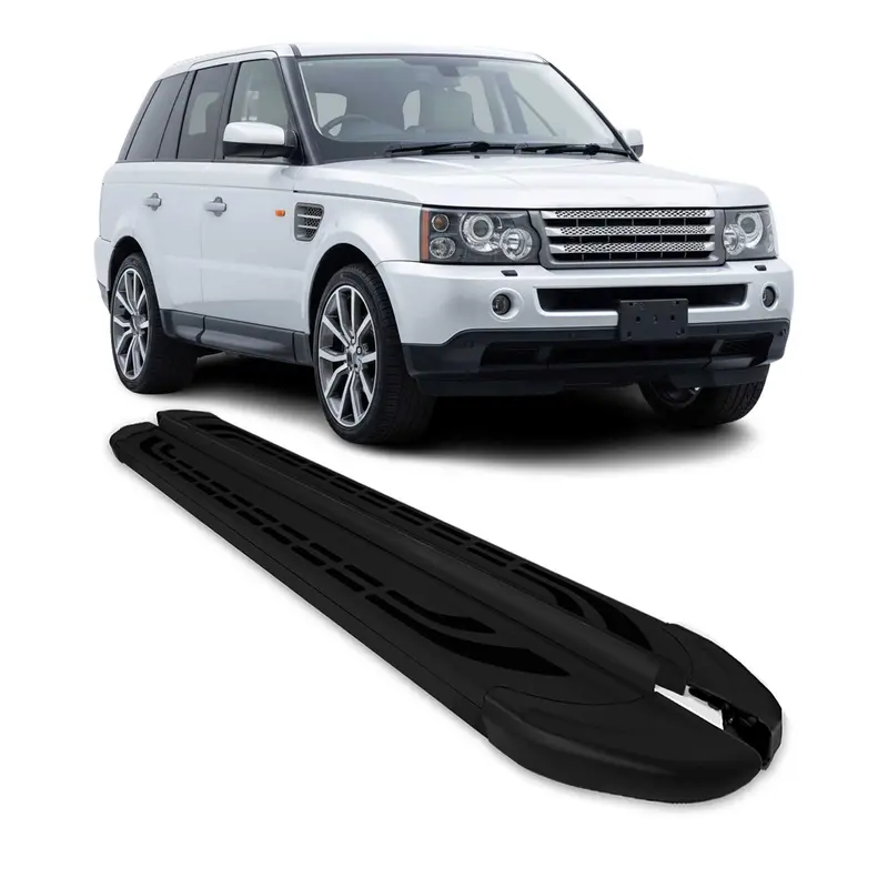 Marchepieds Latéraux pour Range Rover Sport L320 2005-2013 Aluminium Noir 2Pcs
