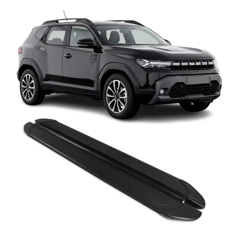 Marchepieds Latéraux pour Renault Duster / Dacia Duster 2024-2026 2Pcs Alu Noir