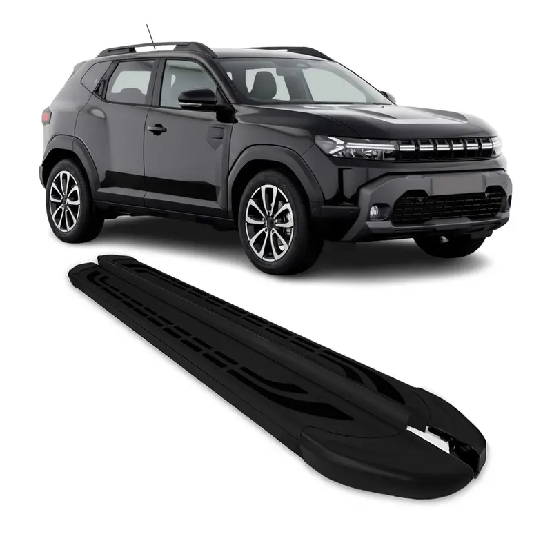 Marchepieds Latéraux pour Renault Duster / Dacia Duster 2024-2026 Alu Noir 2Pcs