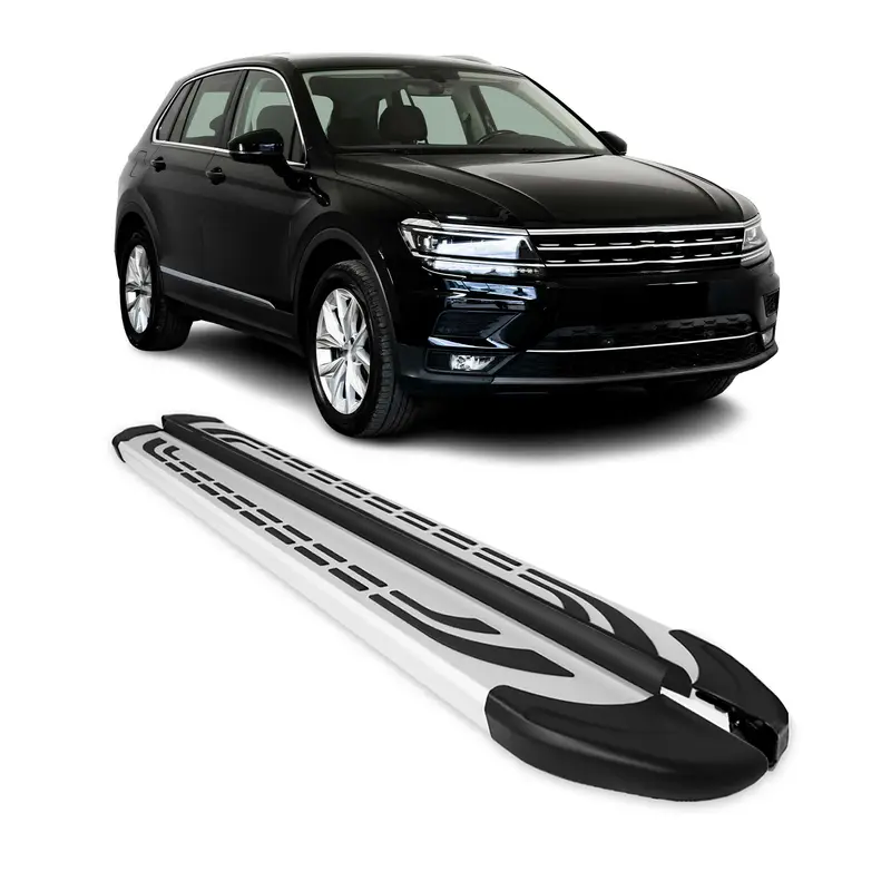 Marchepieds Latéraux pour VW Tiguan Allspace 2016-2023 Aluminium Gris 2Pcs