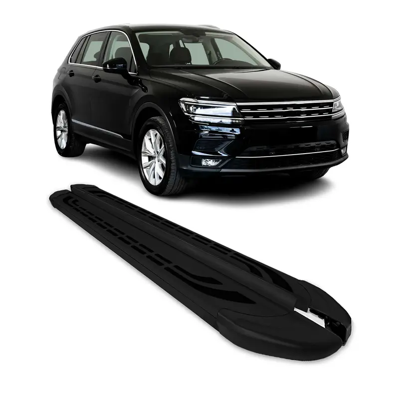 Marchepieds Latéraux pour VW Tiguan Allspace 2016-2023 Aluminium Noir 2Pcs