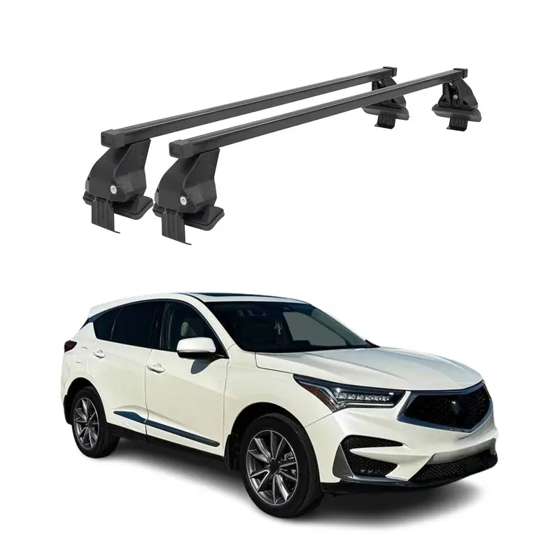 Menabo Barres de toit Transversales pour Acura RDX III 2019-2026 Noir Acier 2x