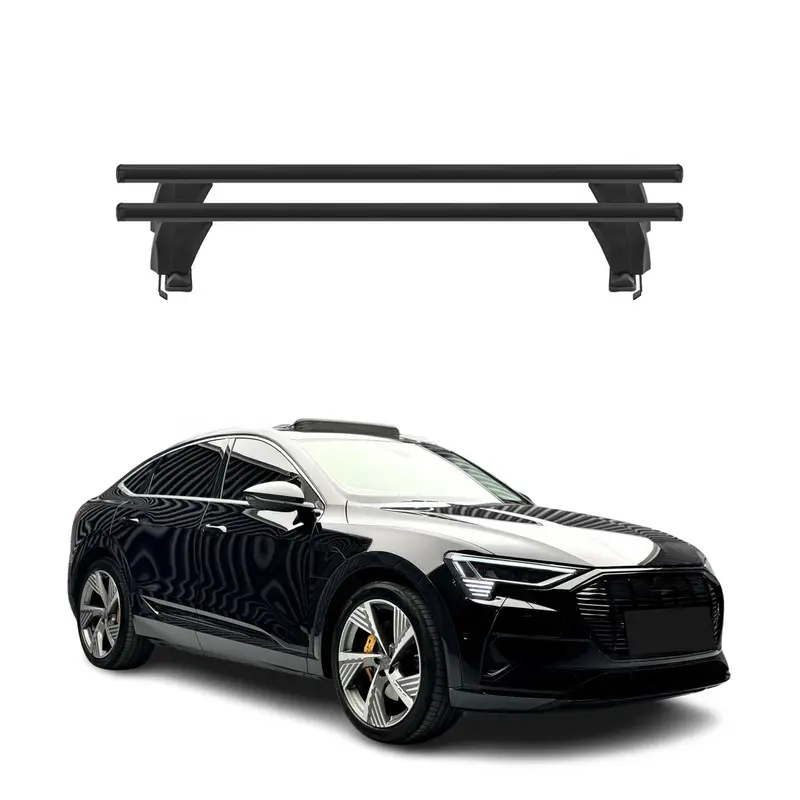 Menabo Barres de toit Transversales pour Audi e-tron Sportback 2021-25 Noir 2x