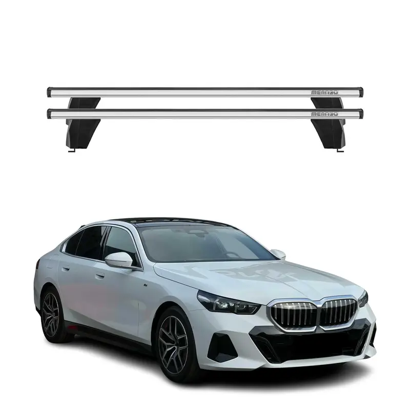 Menabo Barres de toit transversales pour BMW 5 G60 2024-2026 Alu Gris 2x