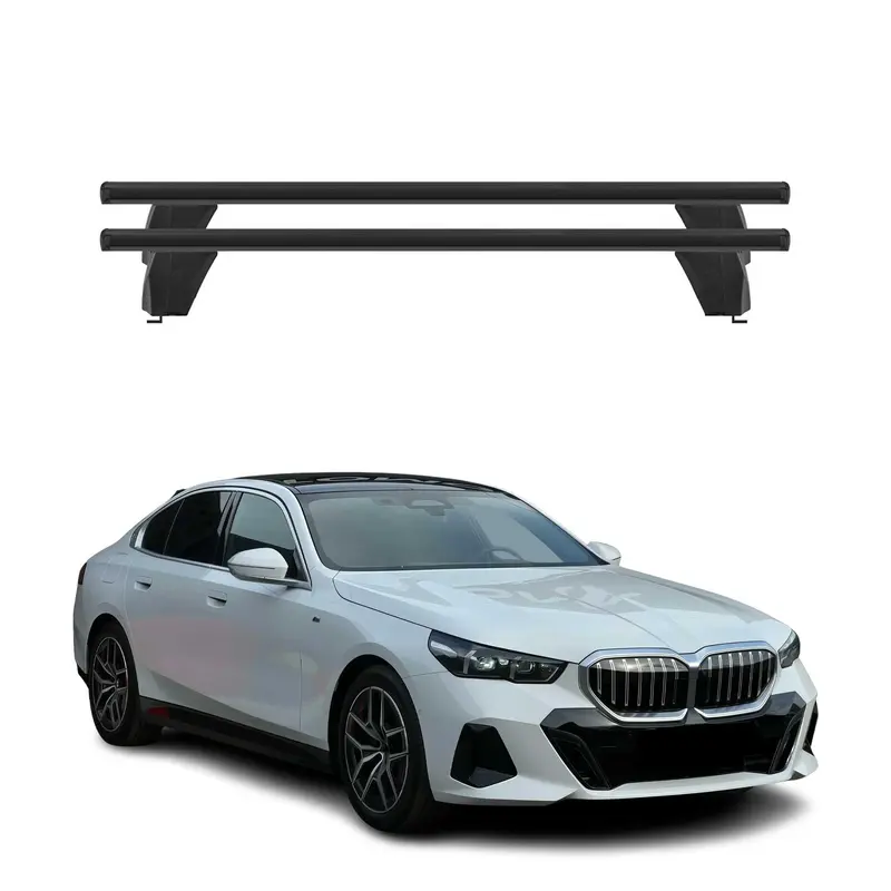 Menabo Barres de toit transversales pour BMW 5 G60 2024-2026 Alu Noir 2x