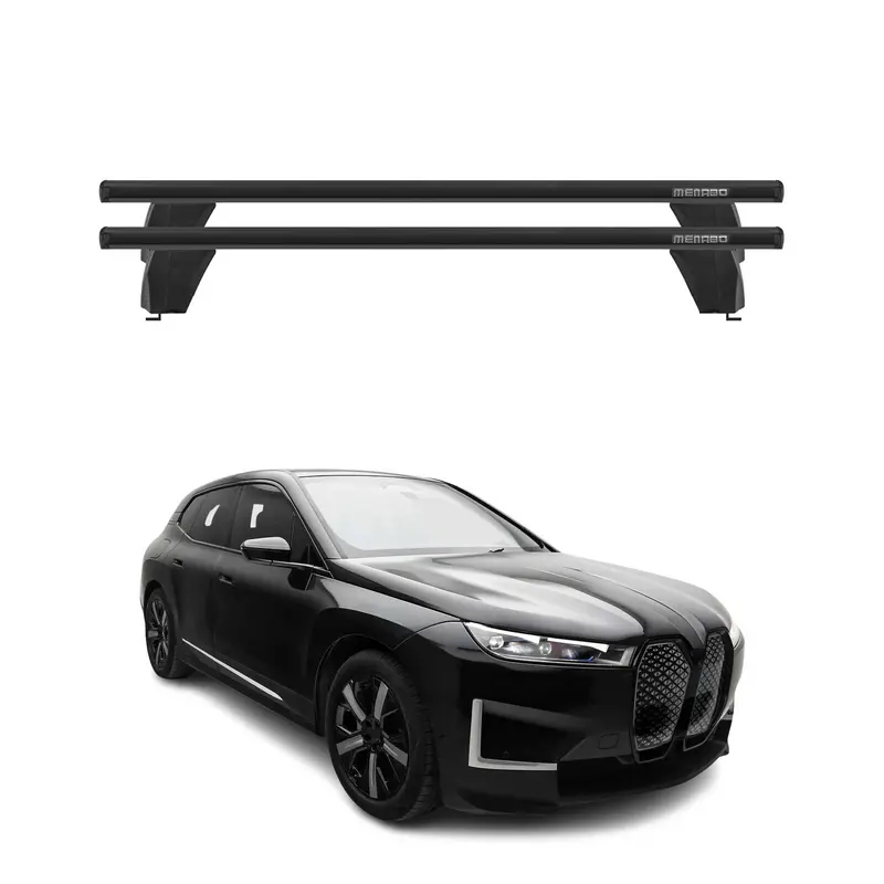 Menabo Barres de toit transversales pour BMW iX I20 2021-2026 Alu Noir