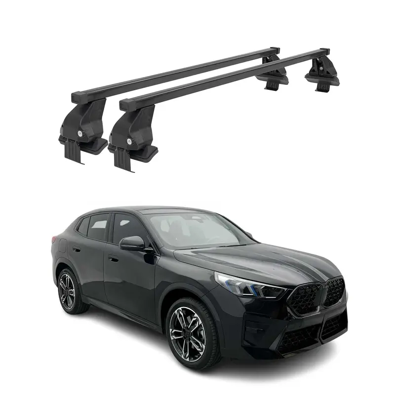 Menabo Barres de toit transversales pour BMW iX2 U10 2024-2026 Acier Noir 2x