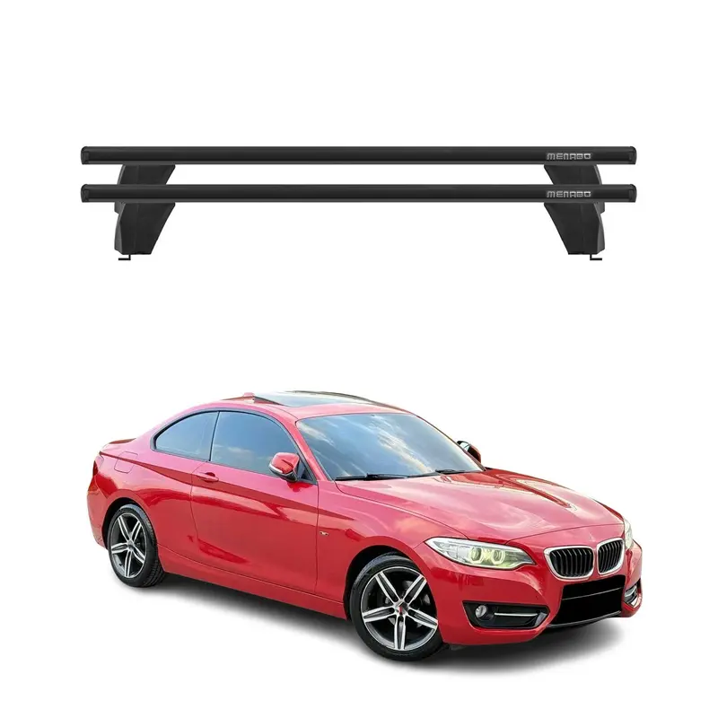 Menabo Barres de toit transversales pour BMW Série 2 F22 Coupé 2012-2021 Noir