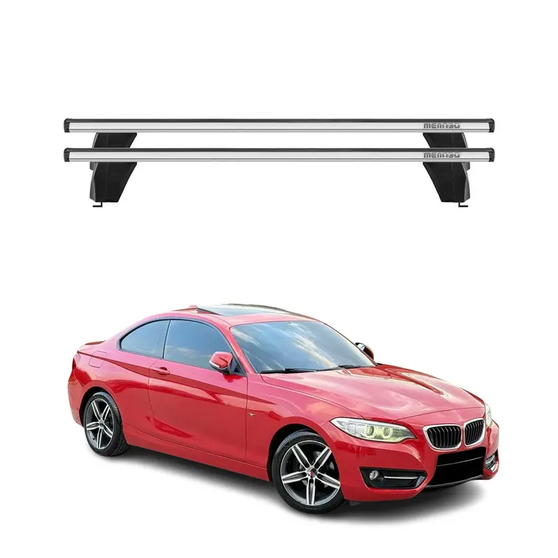 Menabo Barres de toit transversales pour BMW Série 2 F22 Coupé 2012-21 Gris