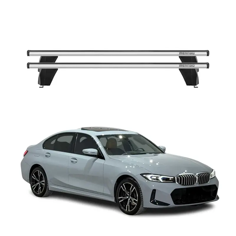 Menabo Barres de toit transversales pour BMW Série 3 G20 G80 2019-26 Gris