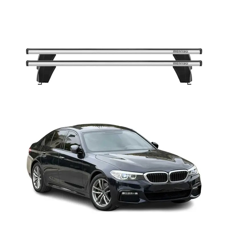 Menabo Barres de toit transversales pour BMW Série 5 G30 16-23/M5 F90 18-23 Gris