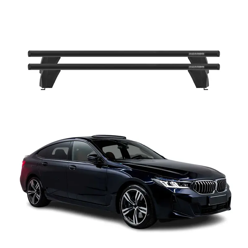 Menabo Barres de toit transversales pour BMW Série 6 Gran Turismo G32 17-26 Noir