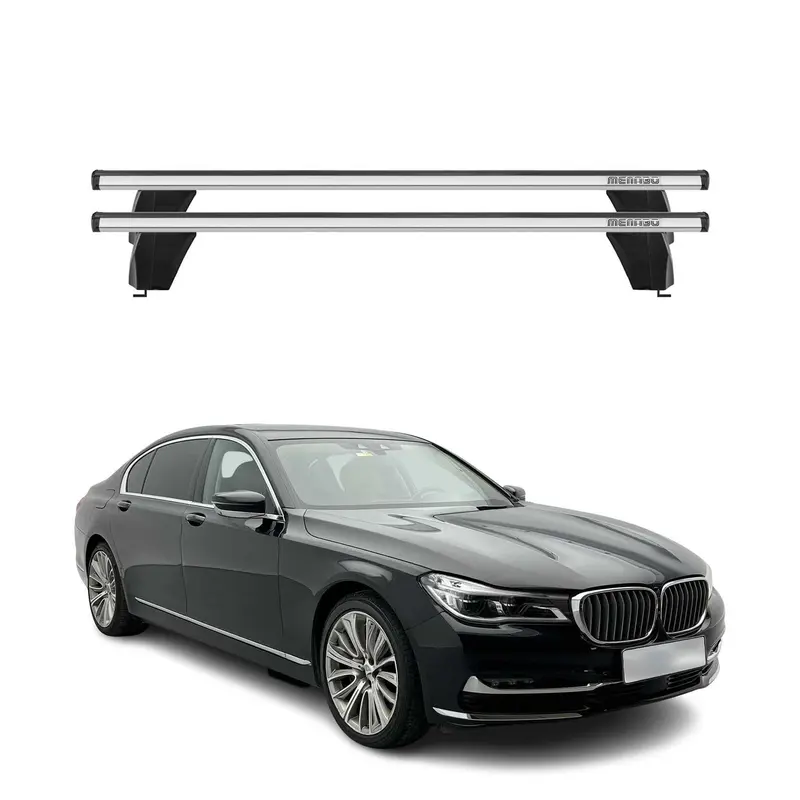 Menabo Barres de toit transversales pour BMW Série 7 G11 G12 2015-2022 Gris
