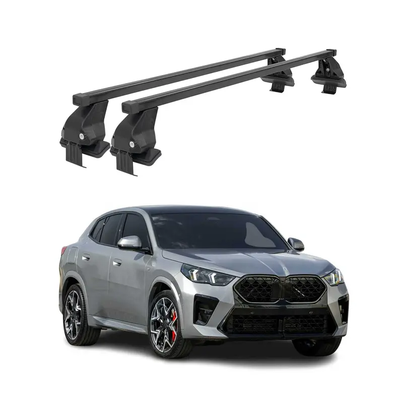 Menabo Barres de toit transversales pour BMW X2 U10 2023-2026 Acier Noir 2x