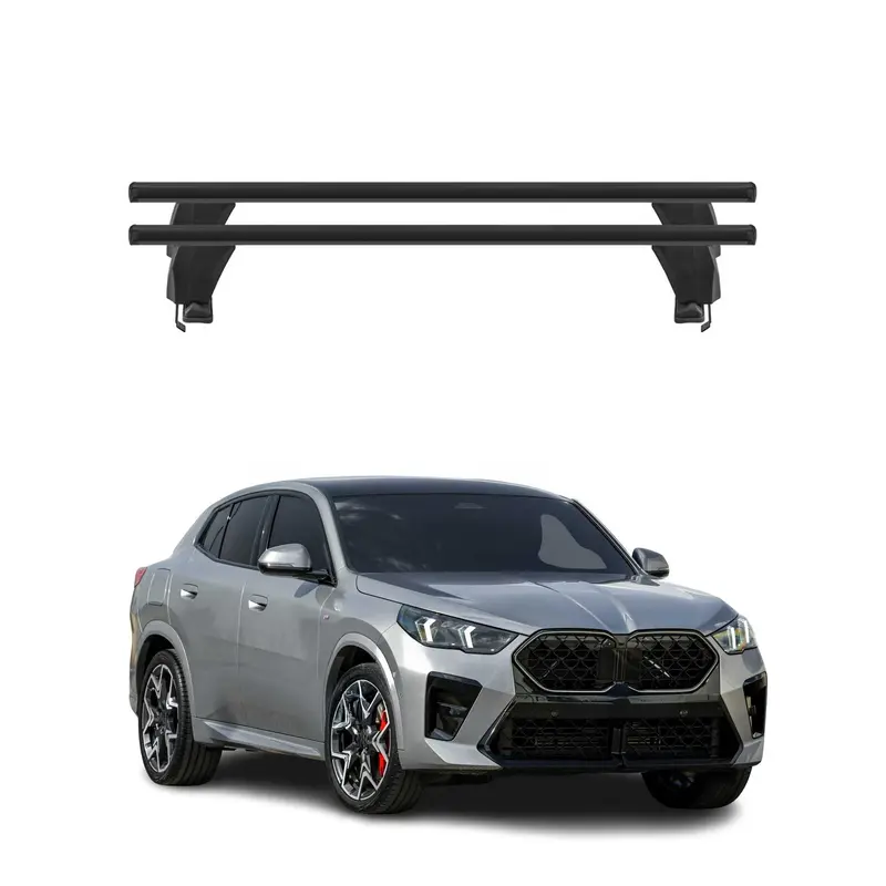 Menabo Barres de toit transversales pour BMW X2 U10 2023-2026 Alu Noir 2x