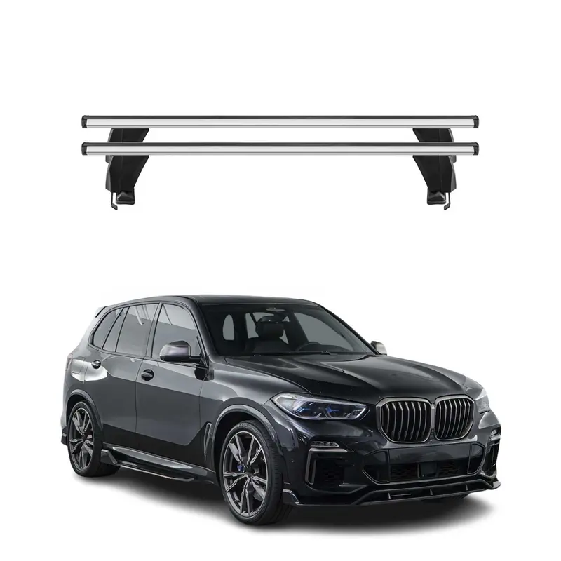 Menabo Barres de toit transversales pour BMW X5 G05 2019-2026 Alu Gris 2x