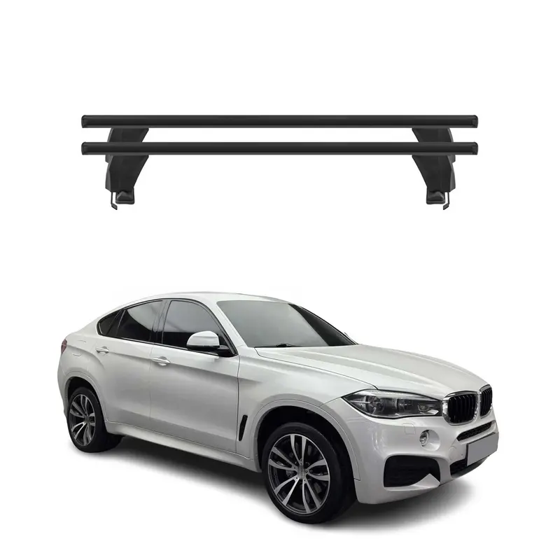 Menabo Barres de toit transversales pour BMW X6 F16 F86 2014-2019 Noir ABE