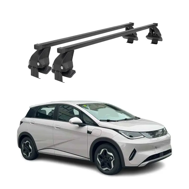 Menabo Barres de toit transversales pour BYD Dolphin 2023-2026 Acier Noir 2x