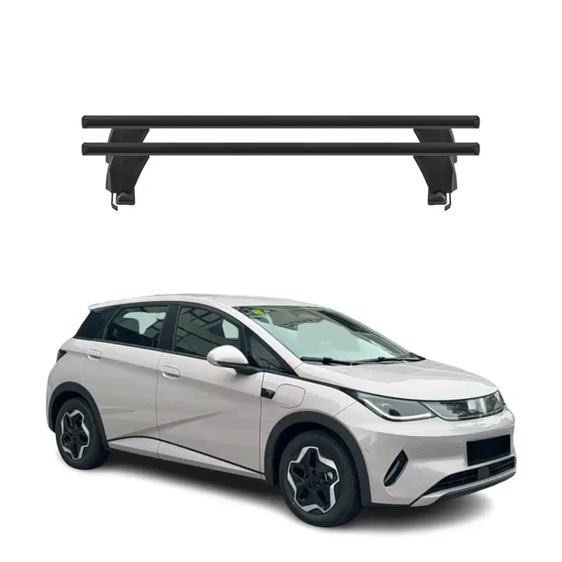Menabo Barres de toit Transversales pour BYD Dolphin 2023-2026 Alu Noir 2x