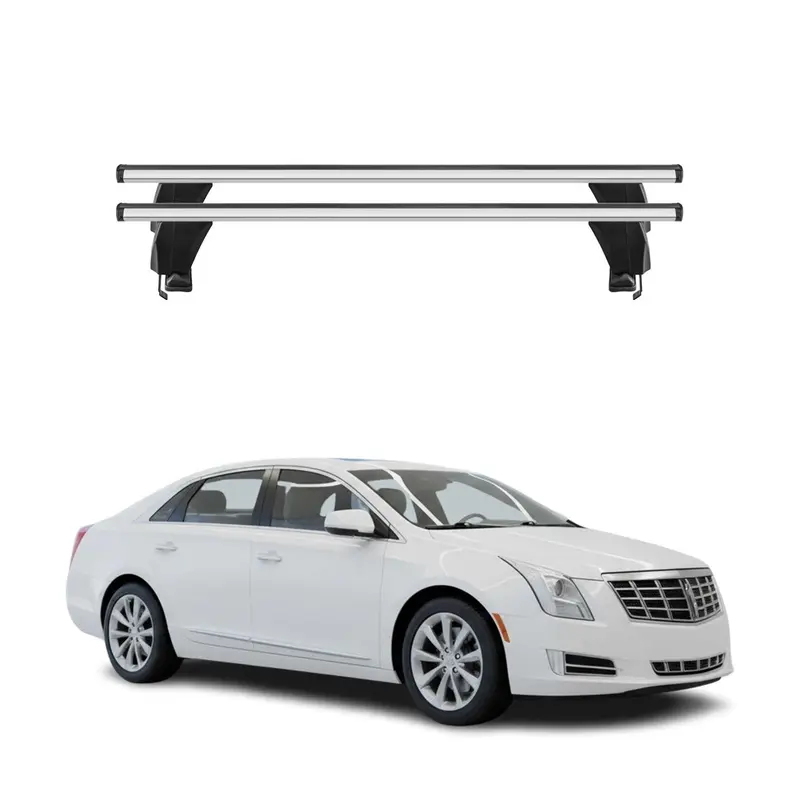 Menabo Barres de toit Transversales pour Cadillac XTS 2013-2019 Alu Gris 2x ABE