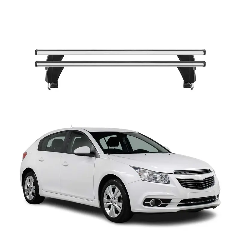 Menabo Barres de toit Transversales pour Chevrolet Cruze 2009-2016 HB Alu Gris
