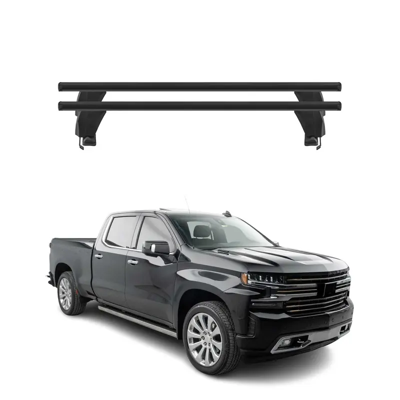 Menabo Barres de toit Transversales pour Chevrolet Silverado IV 2019-2026 Noir