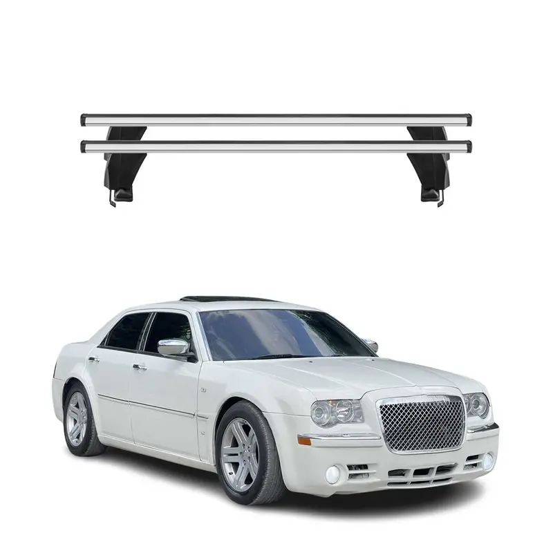 Menabo Barres de toit Transversales pour Chrysler 300C 2005-2014 Alu Gris 2x ABE