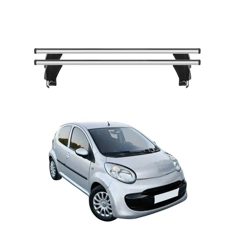 Menabo Barres de toit Transversales pour Citroen C1 2005-2024 Alu Gris ABE 2x