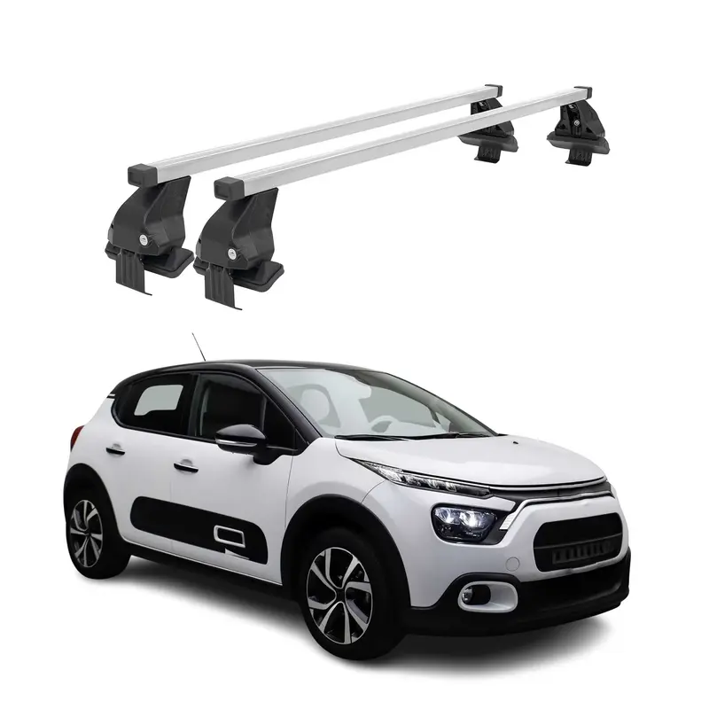 Menabo Barres de toit transversales pour Citroën C3 IV 2024-2026 Acier Gris 2x