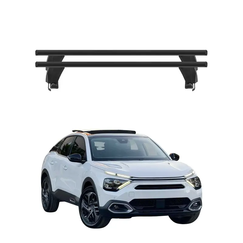 Menabo Barres de toit Transversales pour Citroen C4 III 2021-2026 Alu Noir ABE