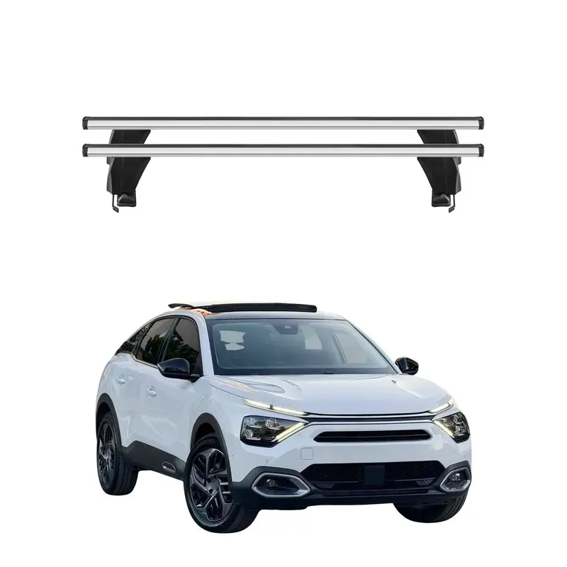 Menabo Barres de toit Transversales pour Citroën C4 mk3 2021-2026 Alu Gris 2x