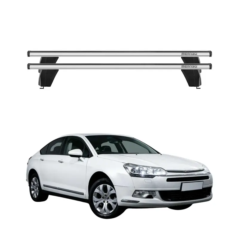 Menabo Barres de toit Transversales pour Citroen C5 II 2007-2017 Alu Gris 2x ABE